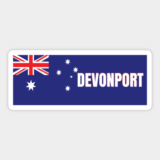 Devonport City in Australian Flag Sticker